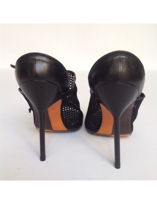 Sandales hautes noires MANOLO BLAHNIK T37,5