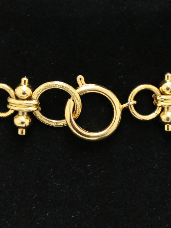 Collier Chanel doré et perles colorées