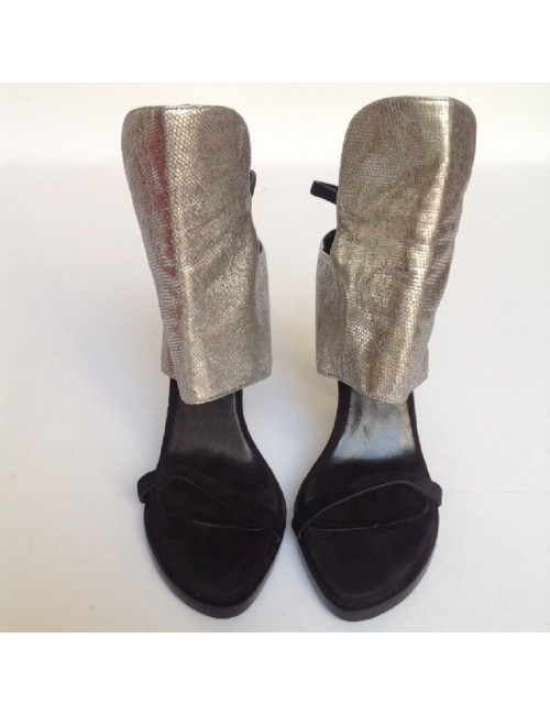 Sandales hautes montantes argentées ALEXANDER WANG T38,5