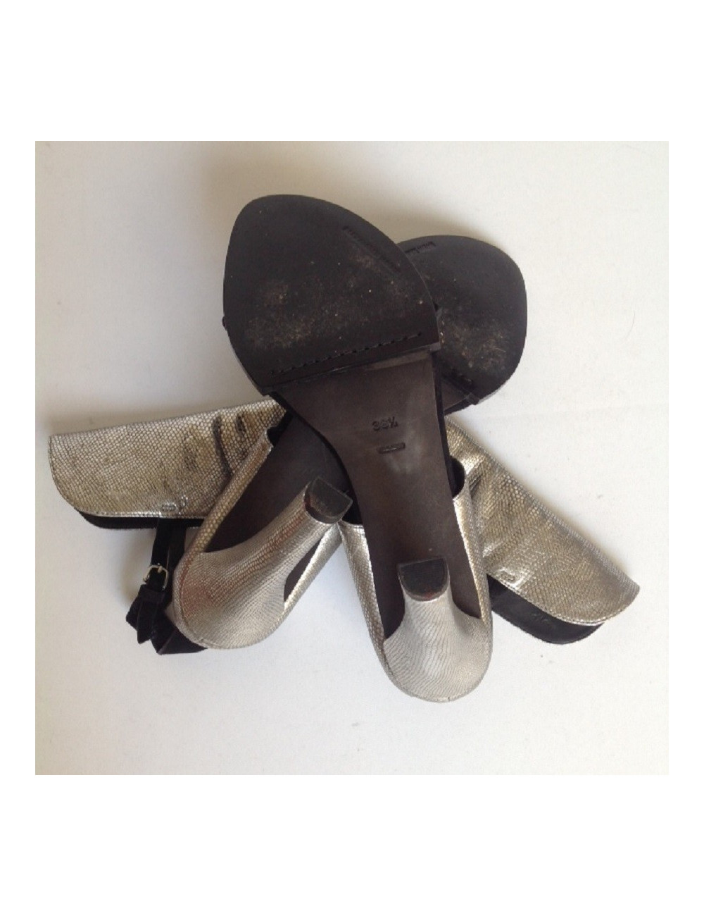 Sandales hautes  argentées ALEXANDER WANG T38,5