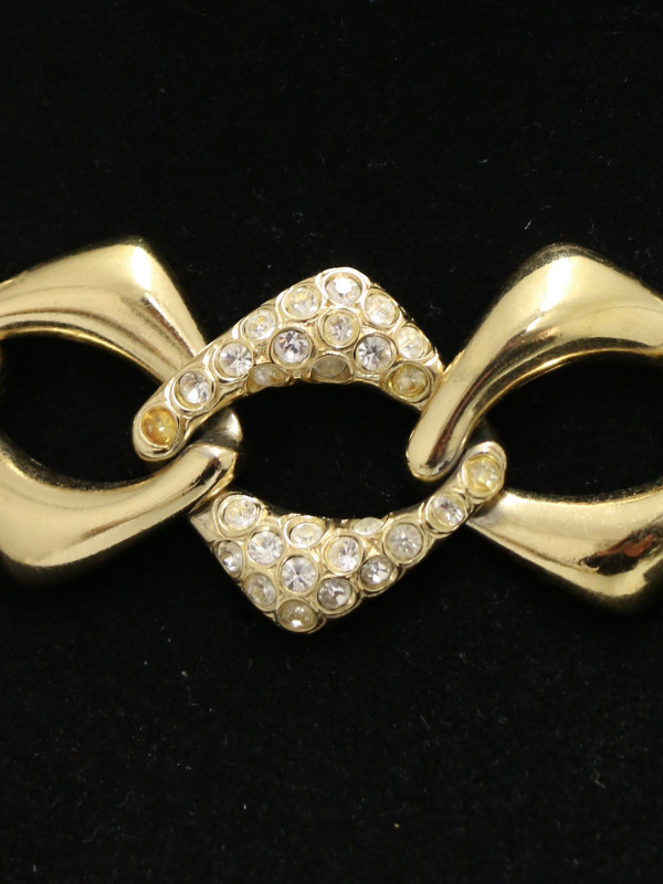 Ras de cou doré à strass Yves Saint Laurent 2