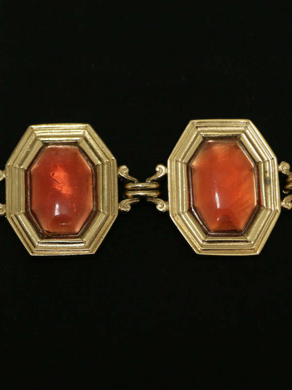 Bracelet doré vintage émaillé Yves Saint Laurent