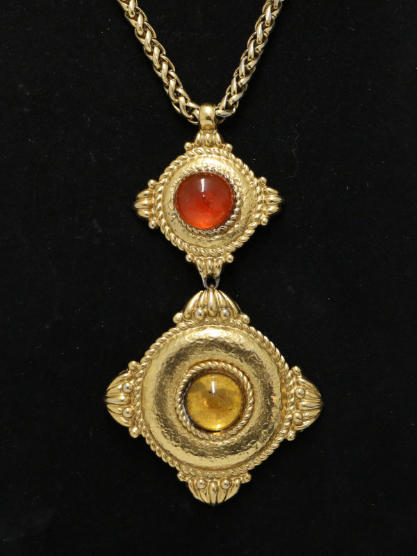 Couture Sautoir pendentif YVES SAINT LAURENT chaine palmier 2