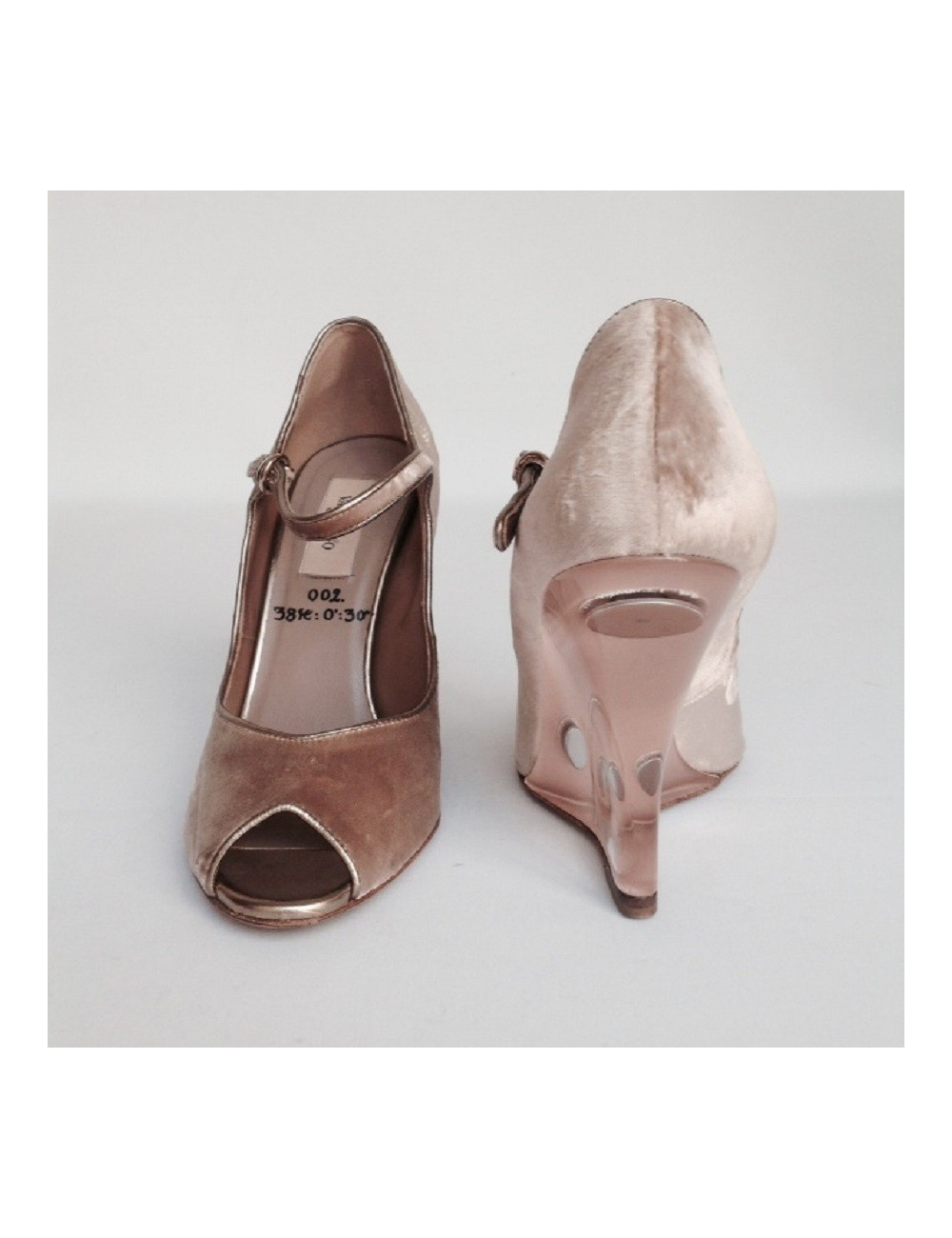 Sandales hautes VALENTINO T38 vieux rose