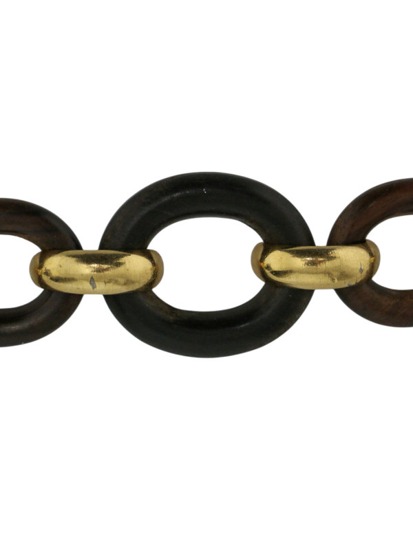 Bracelet YSL anneaux en ébène 1980