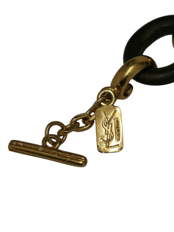 Bracelet YSL anneaux en ébène 1980