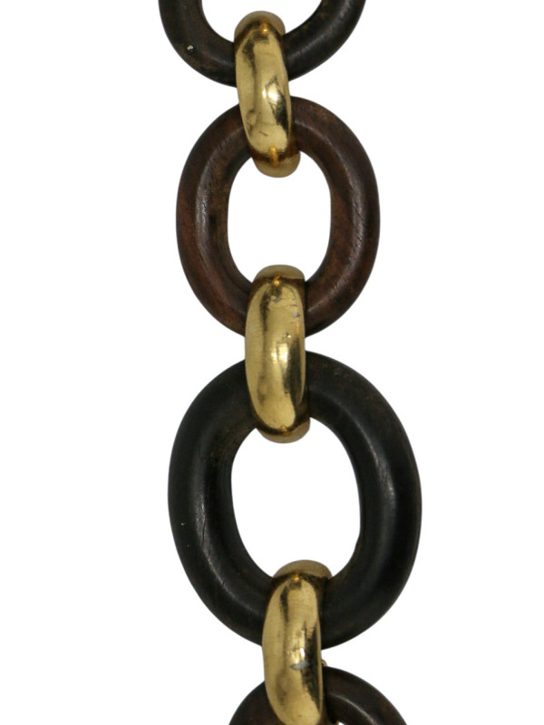 Bracelet avec des anneaux en ébène 1980 Yves Saint Laurent