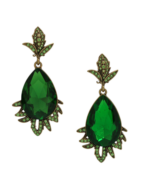 Pendants OSCAR DE LA RENTA vert émeraude
