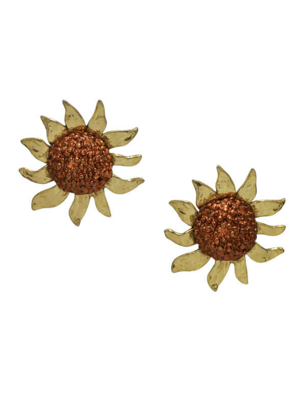 Boucles d'oreille tournesol YSL