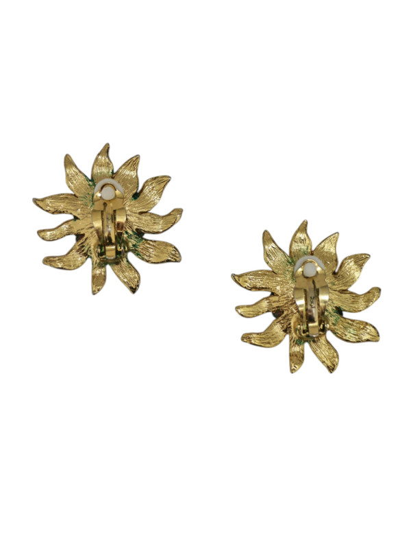 Boucles d'oreille tournesol YSL 2
