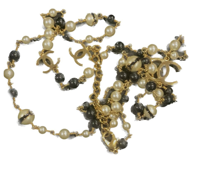 Sautoir Chanel Actuel Perles Nacres Bicolores 2