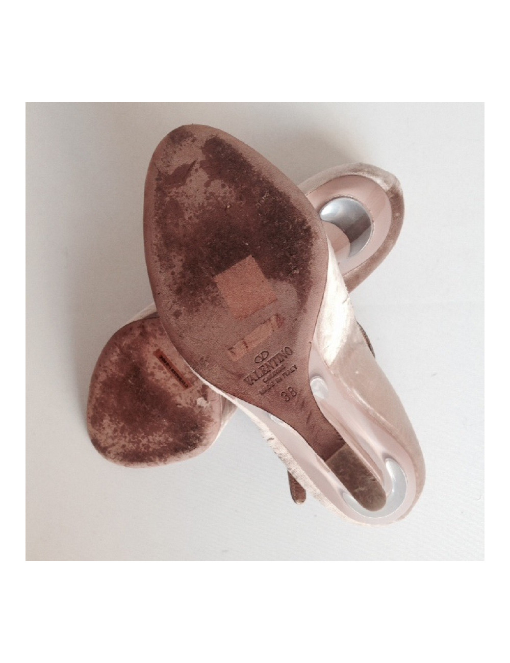 Sandales hautes VALENTINO T38 vieux rose