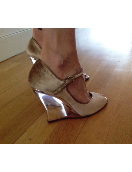 Sandales hautes VALENTINO T38 vieux rose