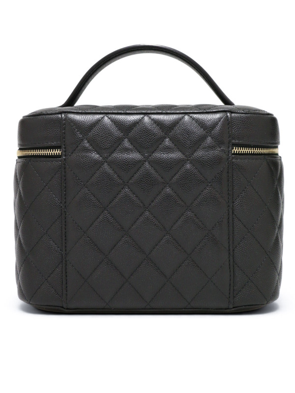 Trousse de toilette Chanel cuir caviar noir