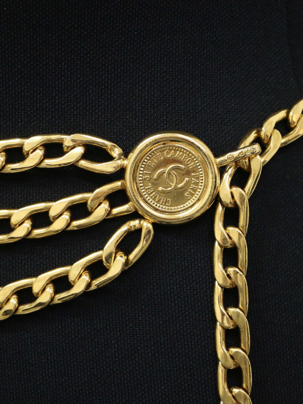 Ceinture CHANEL triple rangs Vintage