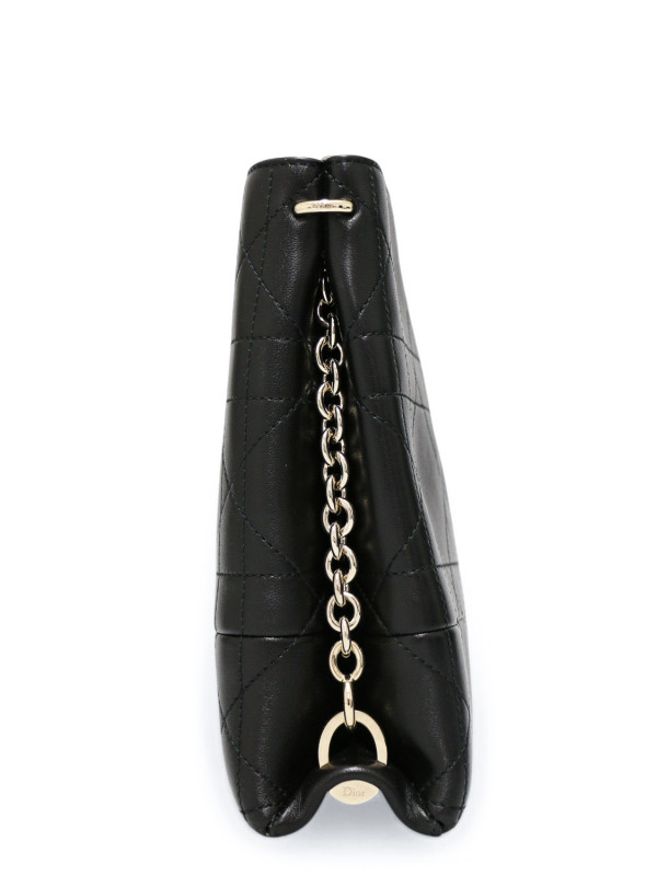 Sac Trianon Dior cuir d'agneau flat macrocannage noir 2