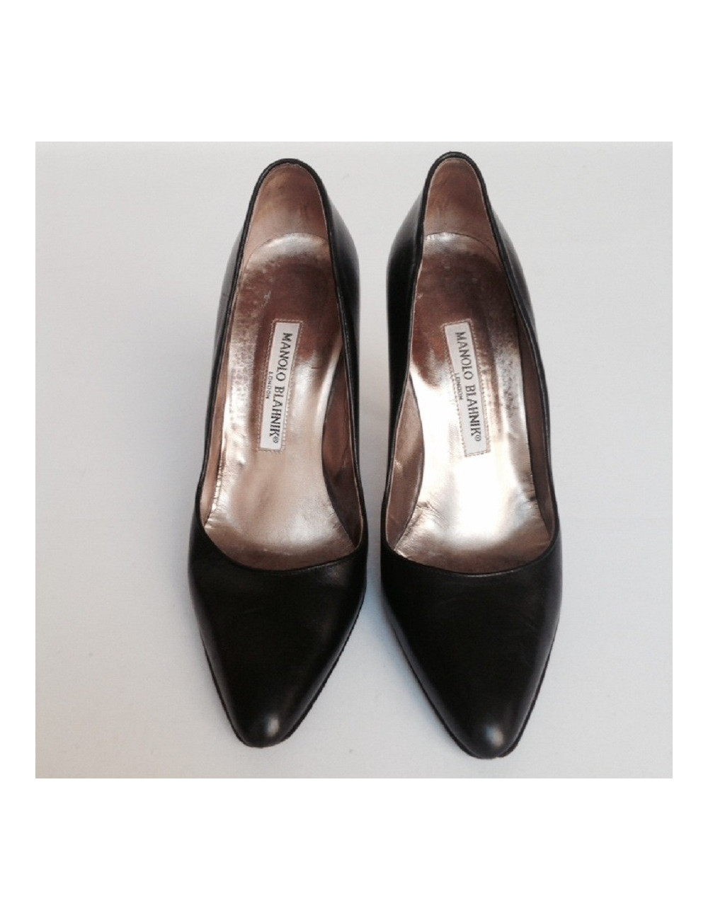 Escarpins  MANOLO BLAHNIK T38  cuir noi