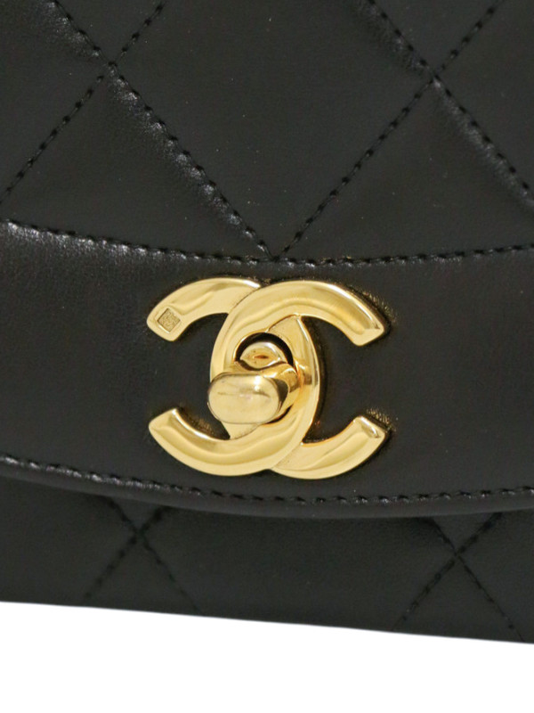 Sac Chanel Diana small cuir noir
