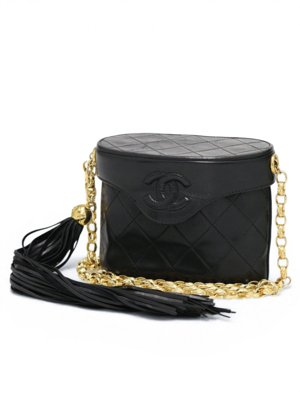 Sac rigide Chanel pompon et chaine bijou 2