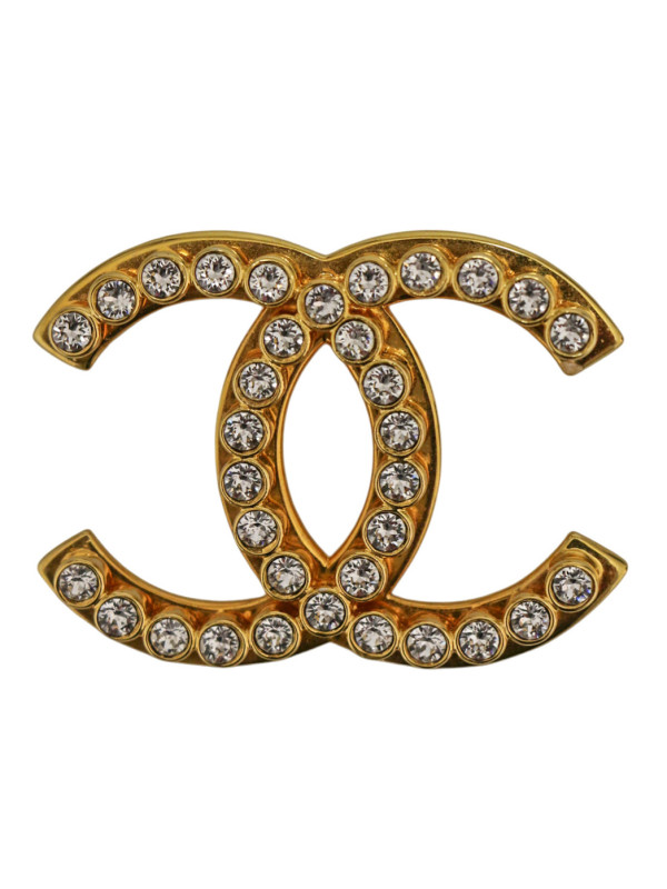 Broche Chanel CC doré