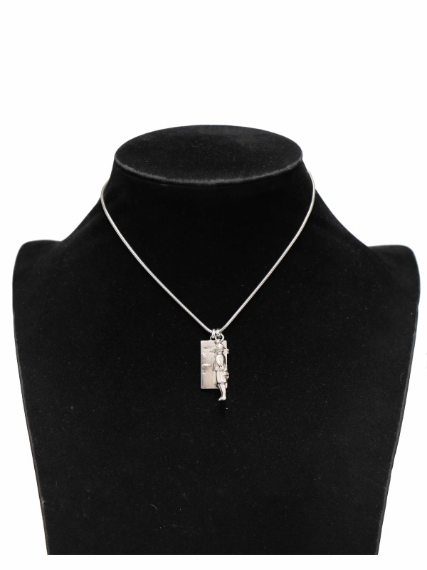 Collier Chanel Mademoiselle argent Vintage