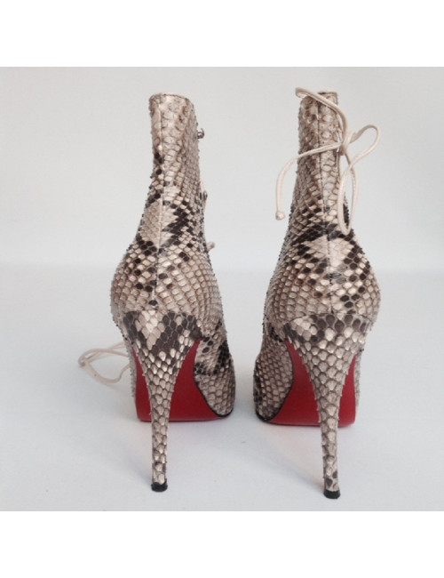 Bottines  'Very Privé' en python CHRISTIAN LOUBOUTIN T38