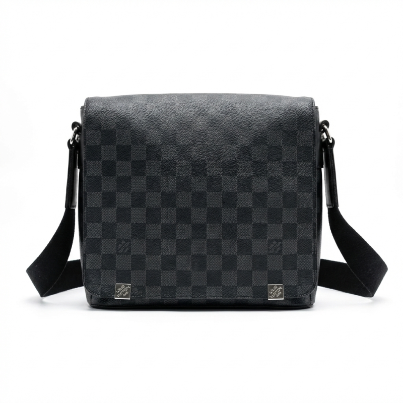 Sac à bandoulière LOUIS VUITTON District PM damier graphite