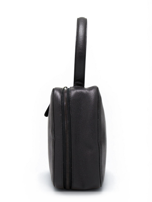 Sac Chanel cuir grainé noir