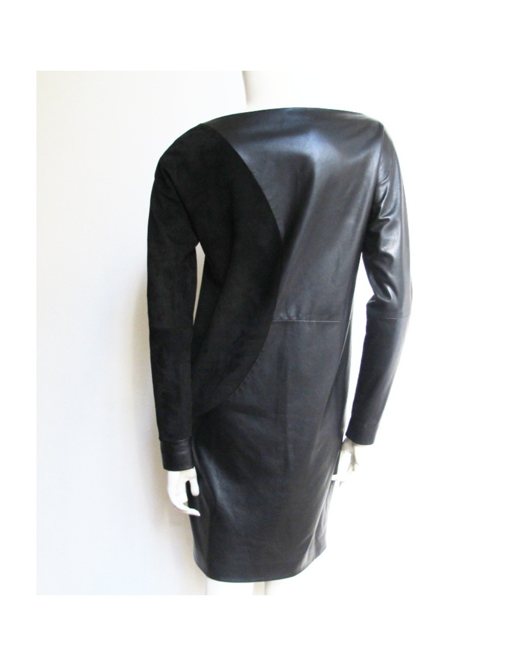 Robe EMMANUEL UNGARO en cuir noir