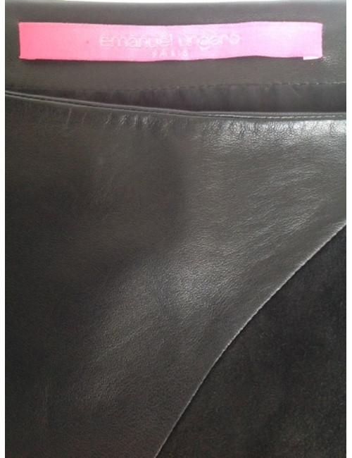 Robe EMMANUEL UNGARO en cuir noir