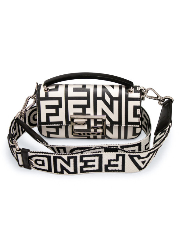 Sac Fendi Baguette Vintage "Époque Marc Jacobs" | Bandoulière Large Logo FF Noir & Blanc