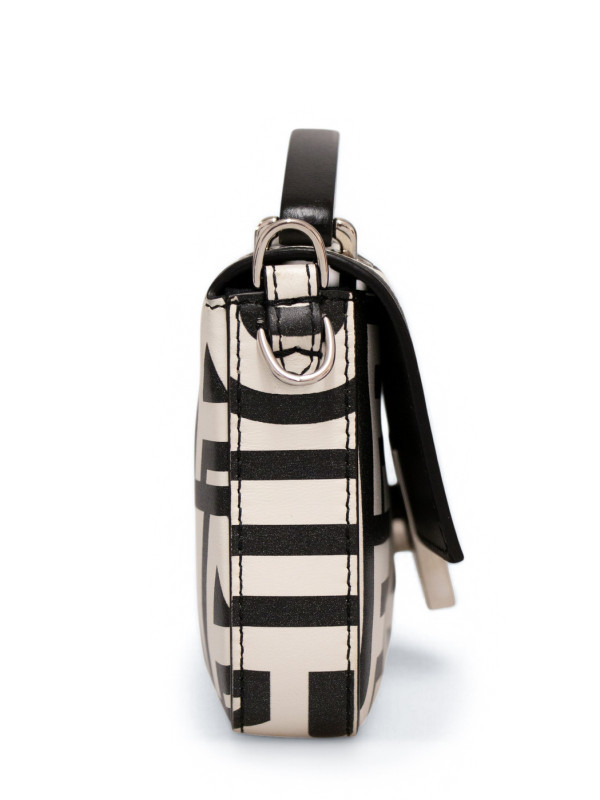 Sac Fendi Baguette Vintage "Époque Marc Jacobs" | Bandoulière Large Logo FF Noir & Blanc