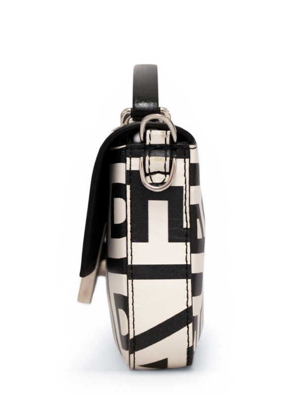 Sac Fendi Baguette Marc JacobsBandoulière Large Logo FF Noir & Blanc