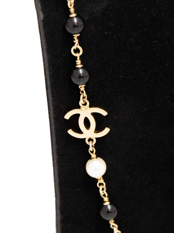 Sautoir Chanel Actuel Perles Nacres Bicolores