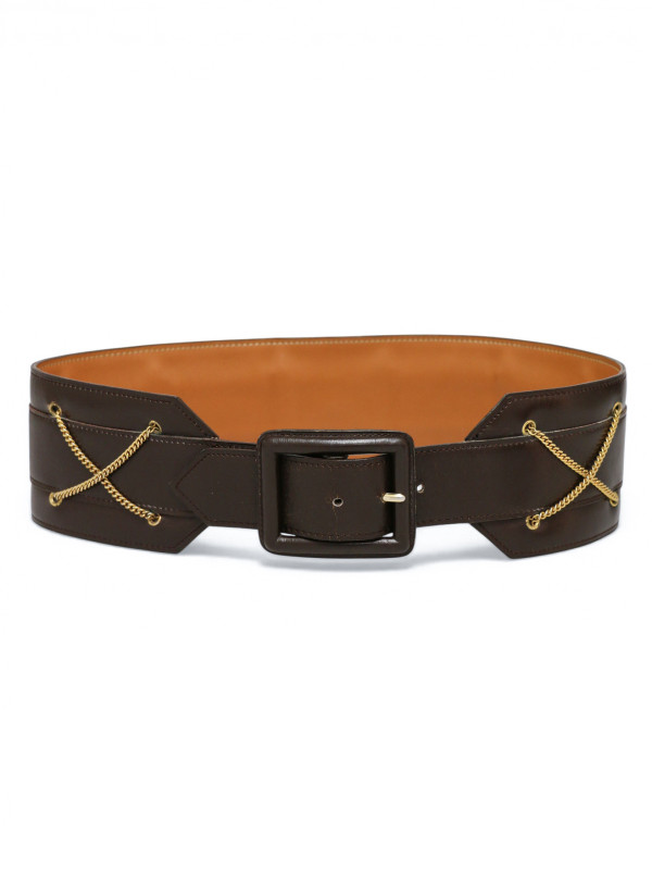 Large Ceinture Hermès marron 1992