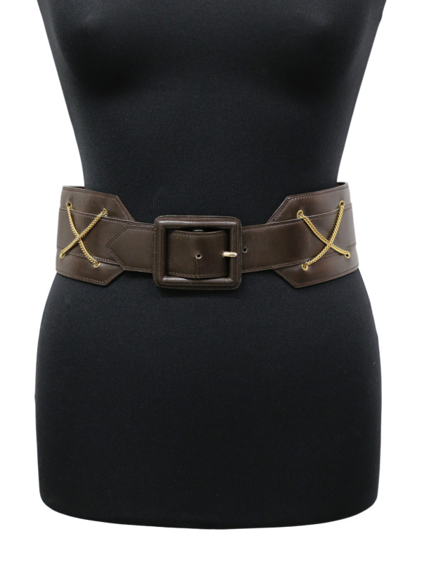 Large Ceinture Hermès marron 1992 2