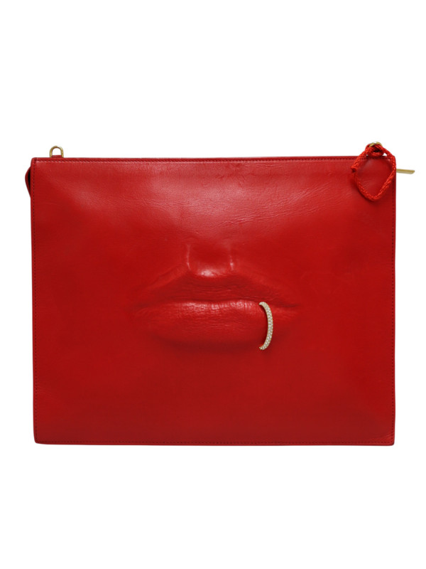 Pochette Schiaparelli bouche Dali rouge 2025