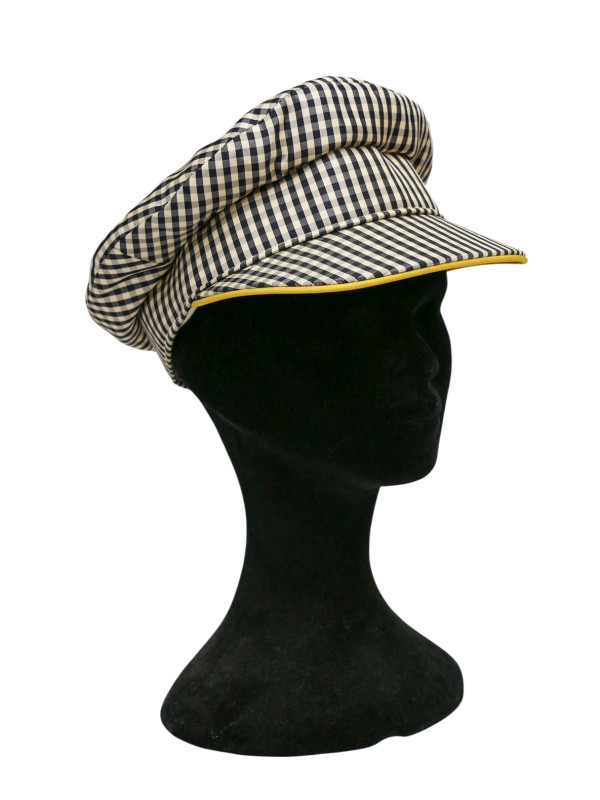 Casquette Hermès T57 Opéra  vichy bleu marine P/E 2007