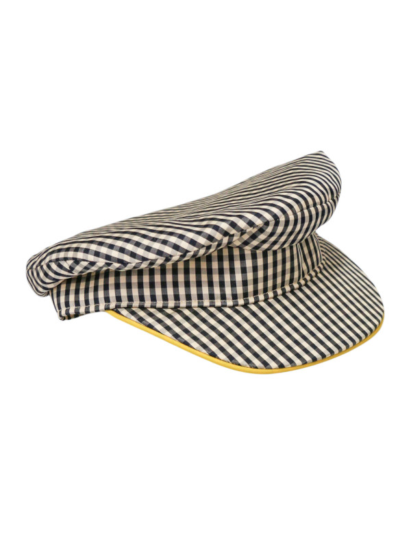 Casquette Hermès T57 Opéra  vichy bleu marine P/E 2007