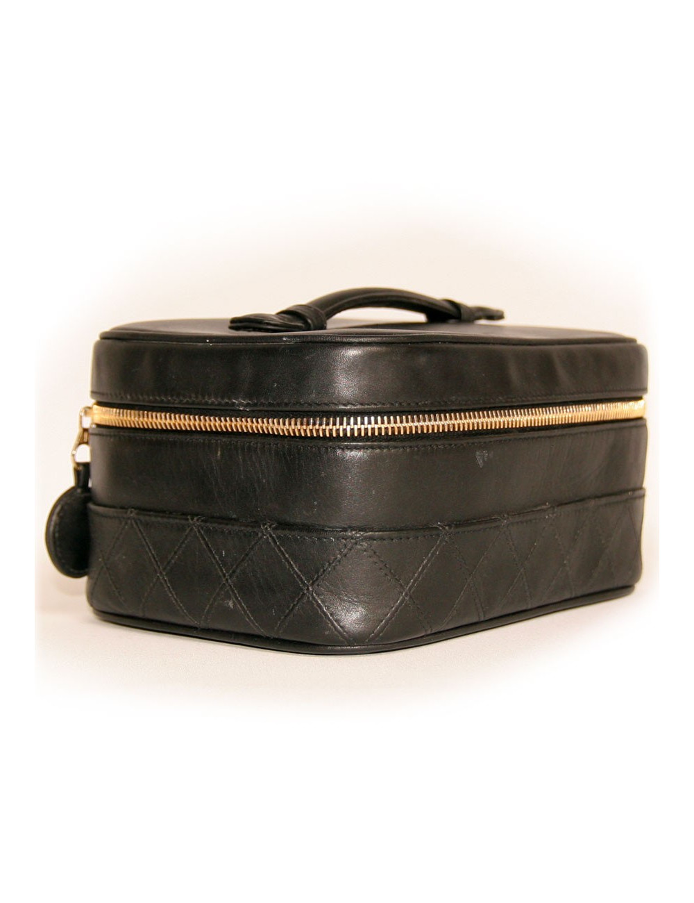 Vanity case CHANEL en cuir noir