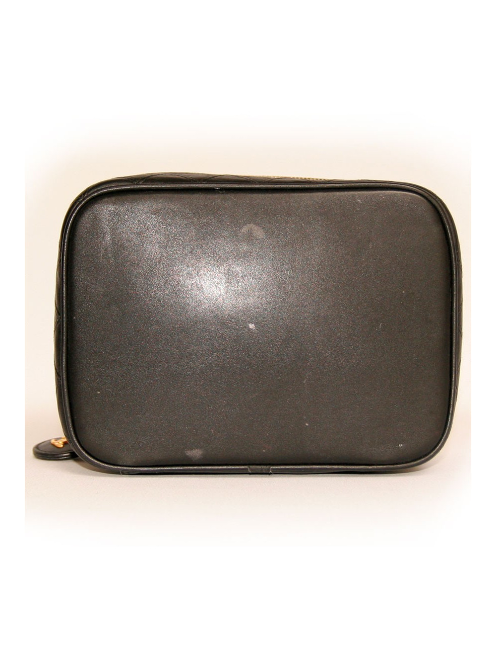 Vanity case CHANEL en cuir noir