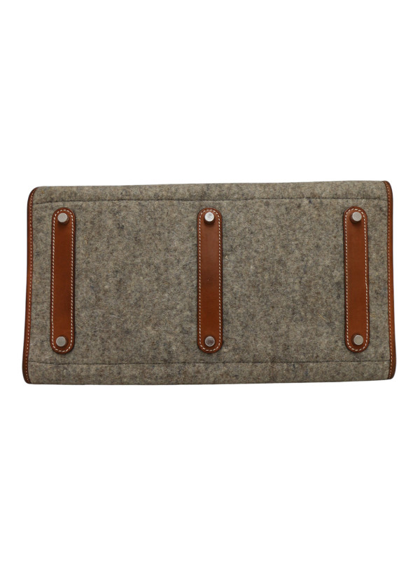 Sac Hermès Feudou Evelyne laine grise