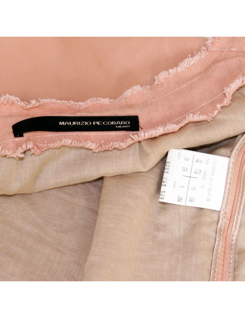 Veste en cuir rose pale MAURIZIO PECORARO Taille 42