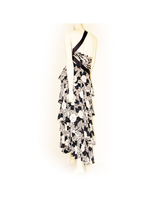 Robe CHANEL imprimés camélias en soie