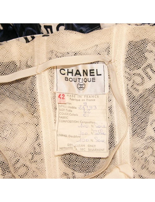 Robe CHANEL imprimés camélias en soie