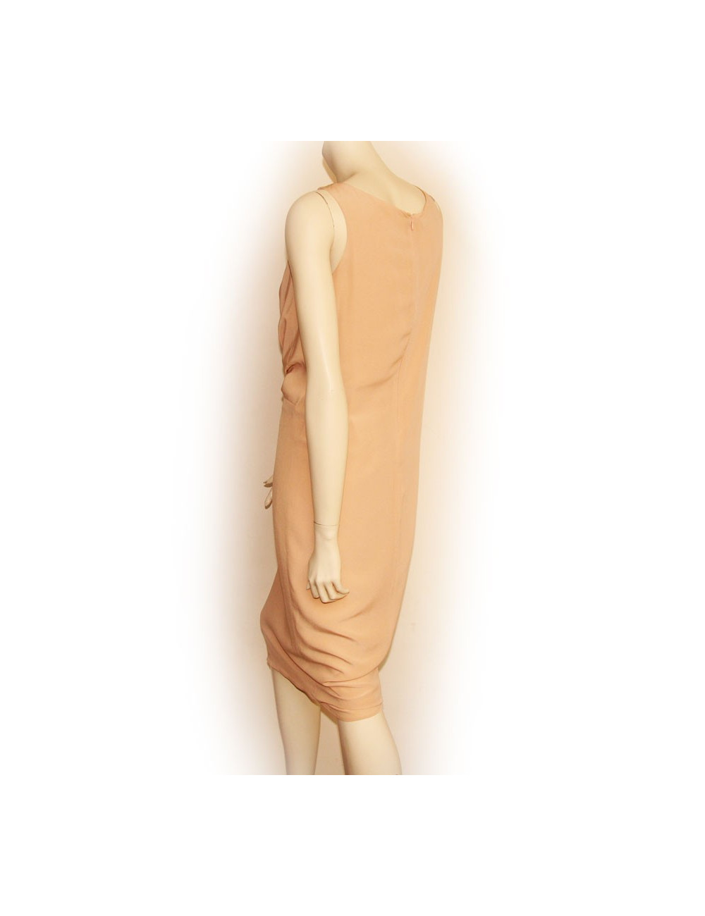 Robe en mousseline de soie nude MAURIZIO PECORARO
