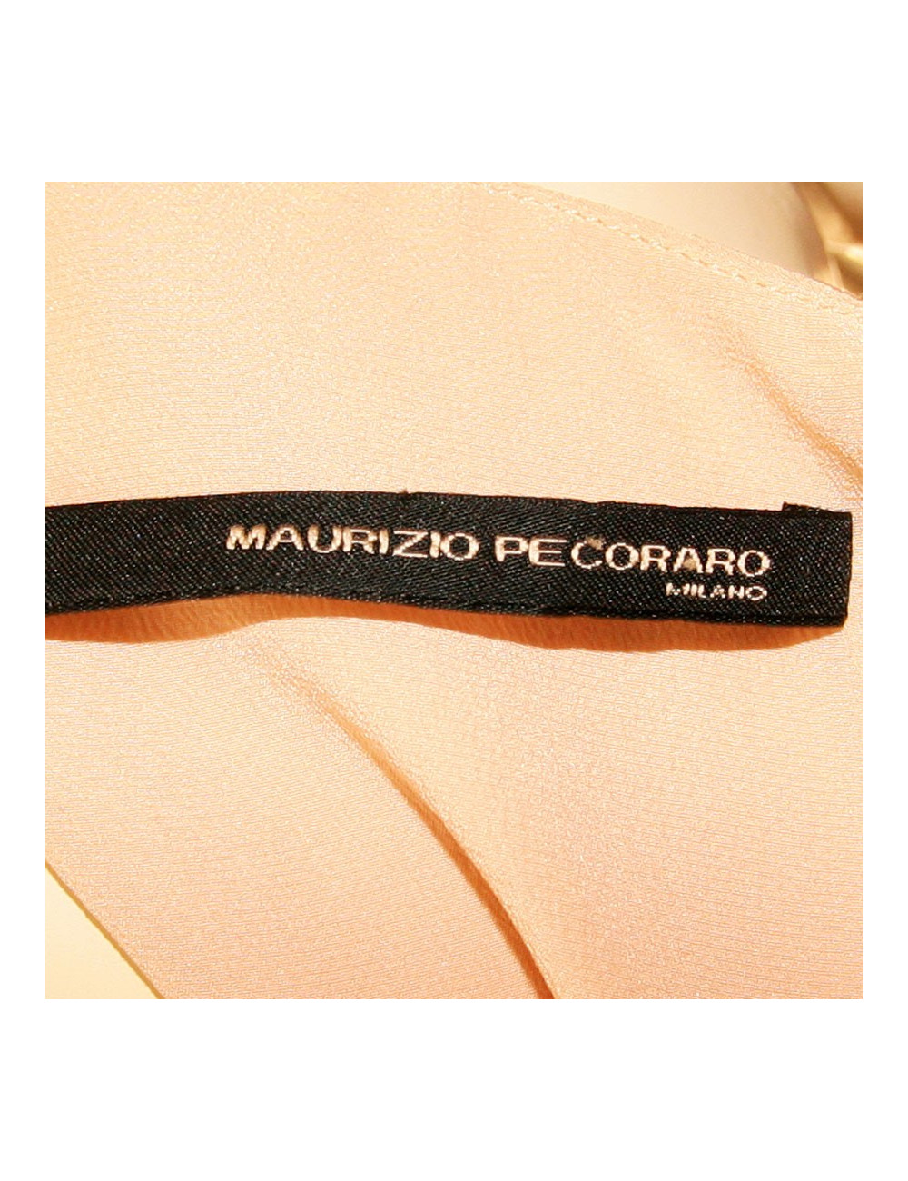 Robe en mousseline de soie nude MAURIZIO PECORARO