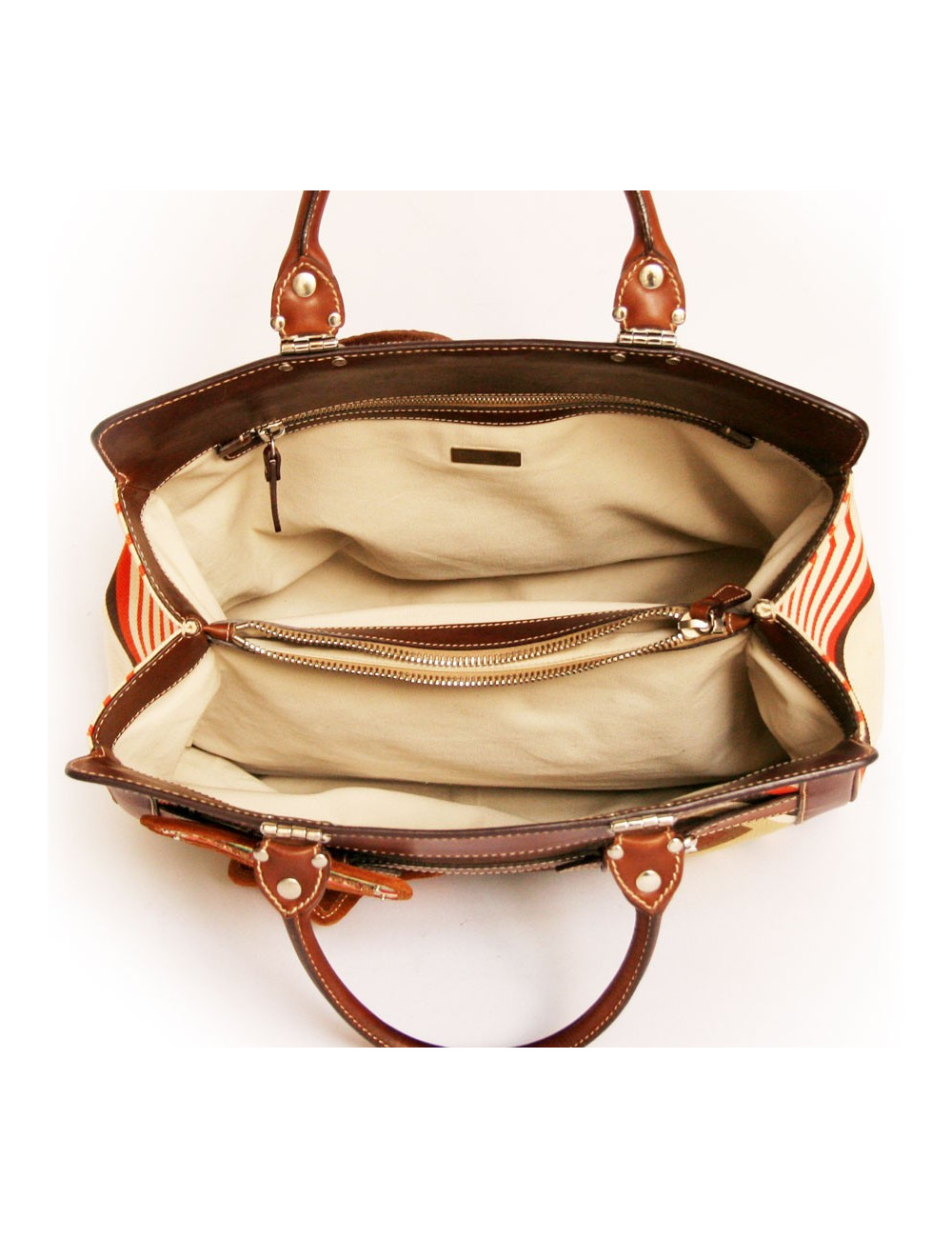 Sac MIU MIU toile et cuir