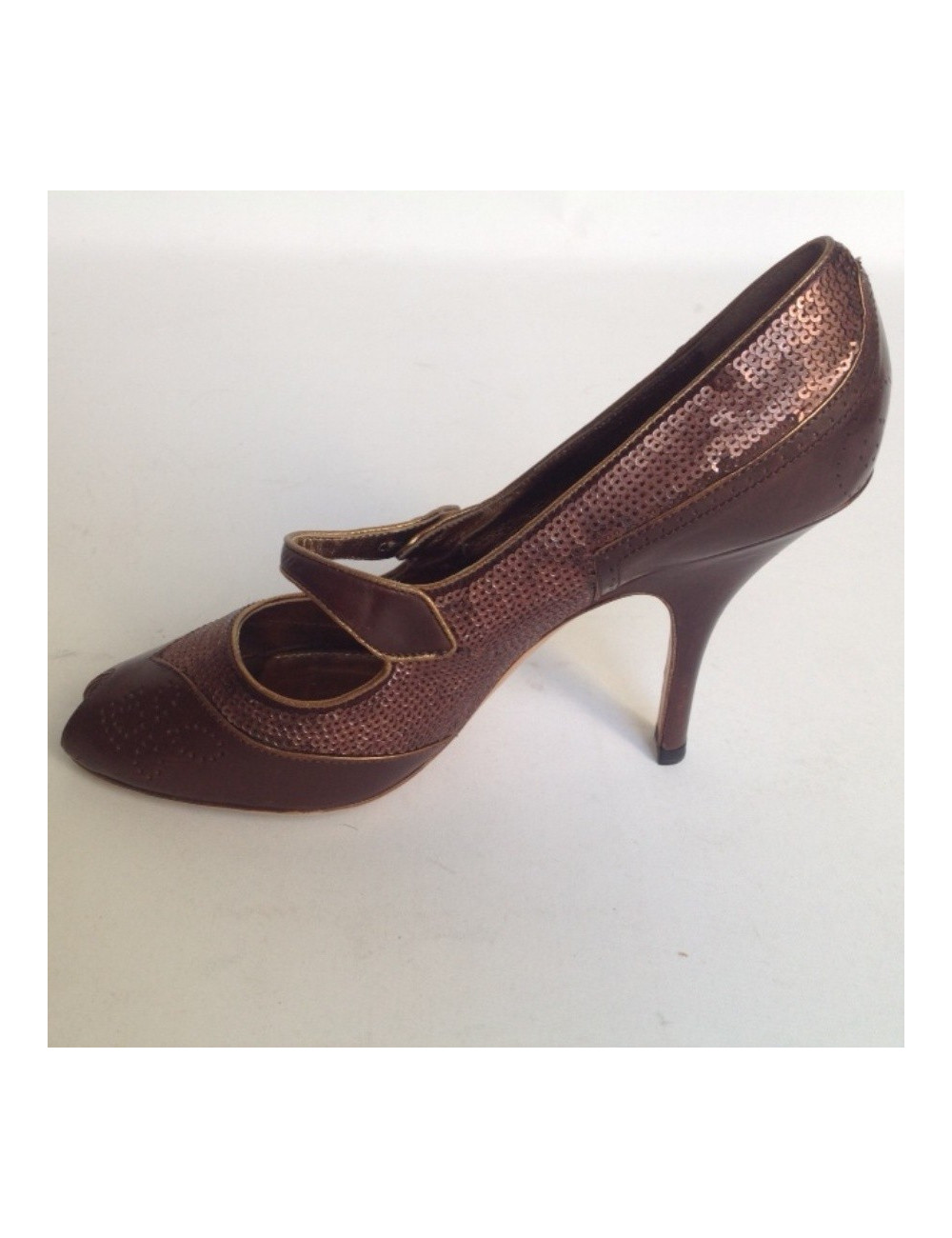 Sandales hautes PRADA  T40 cuir marron dorée