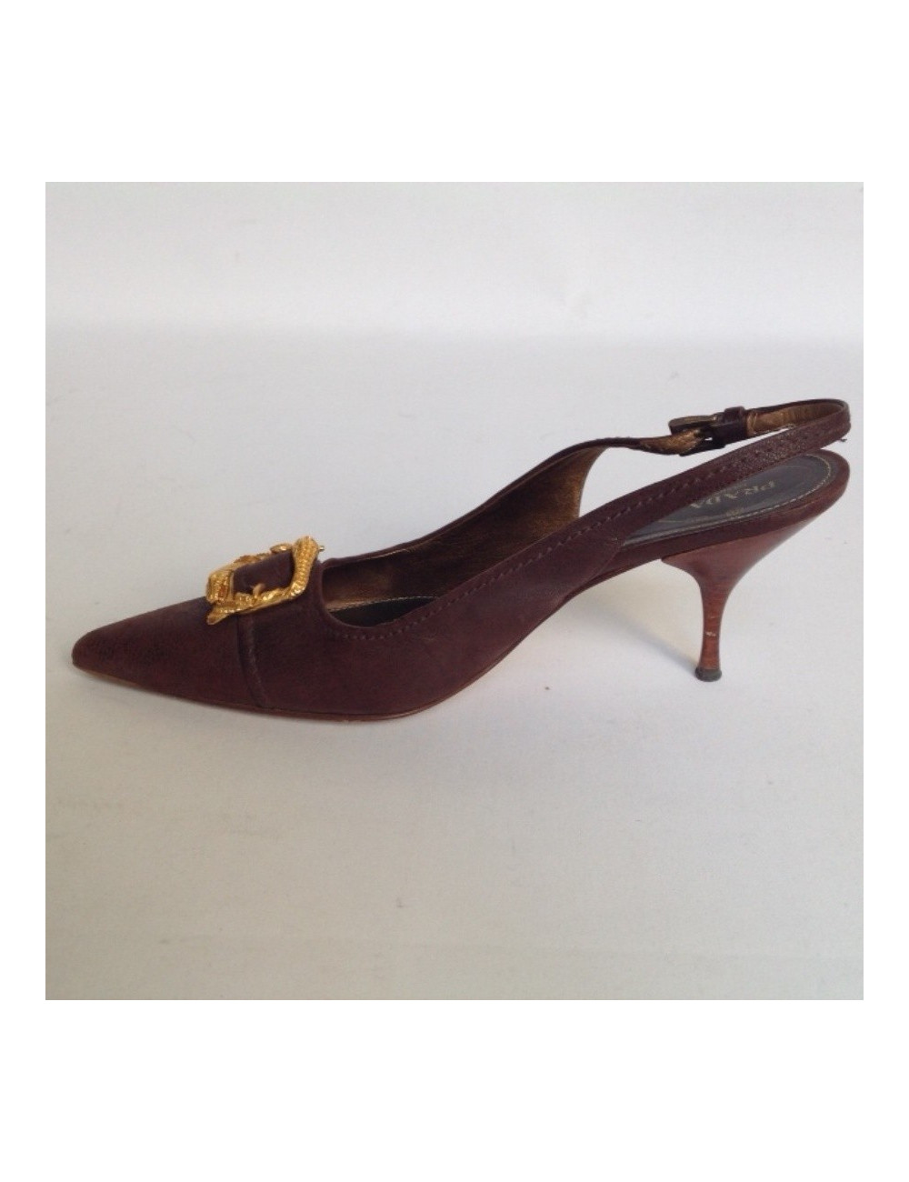 Sandales hautes PRADA  T40 cuir marron
